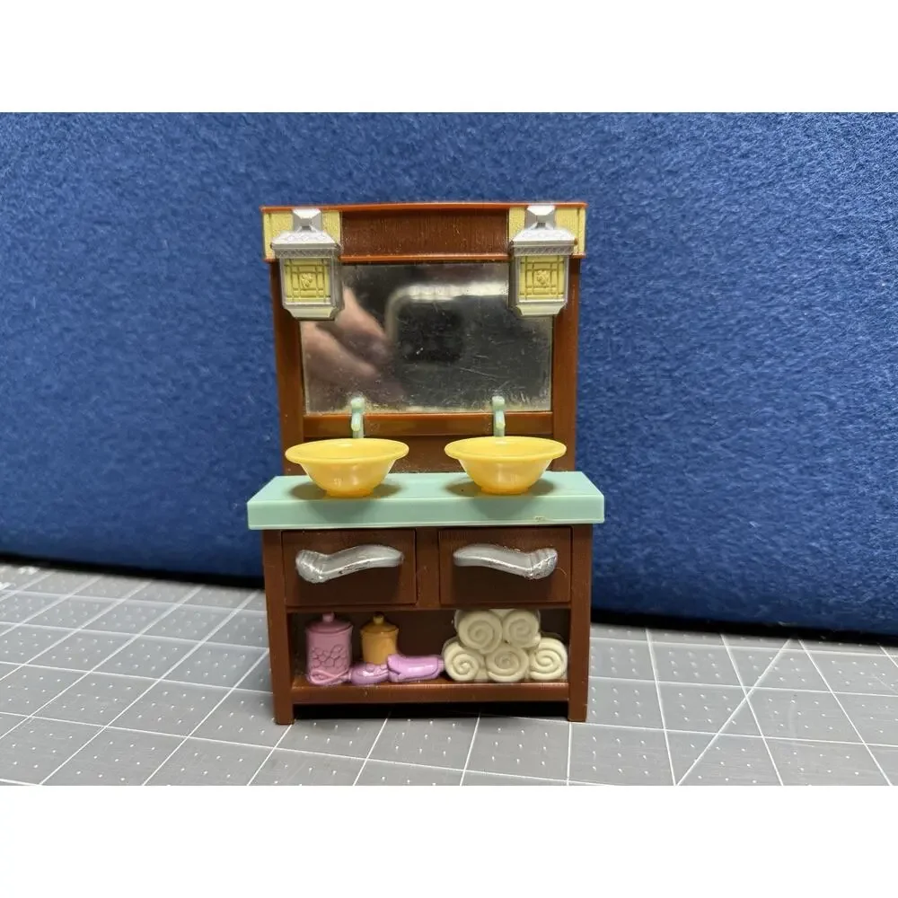 Mattel Fisher Price Loving Family Bathroom Sink Vanity Doll House Furniture 2008